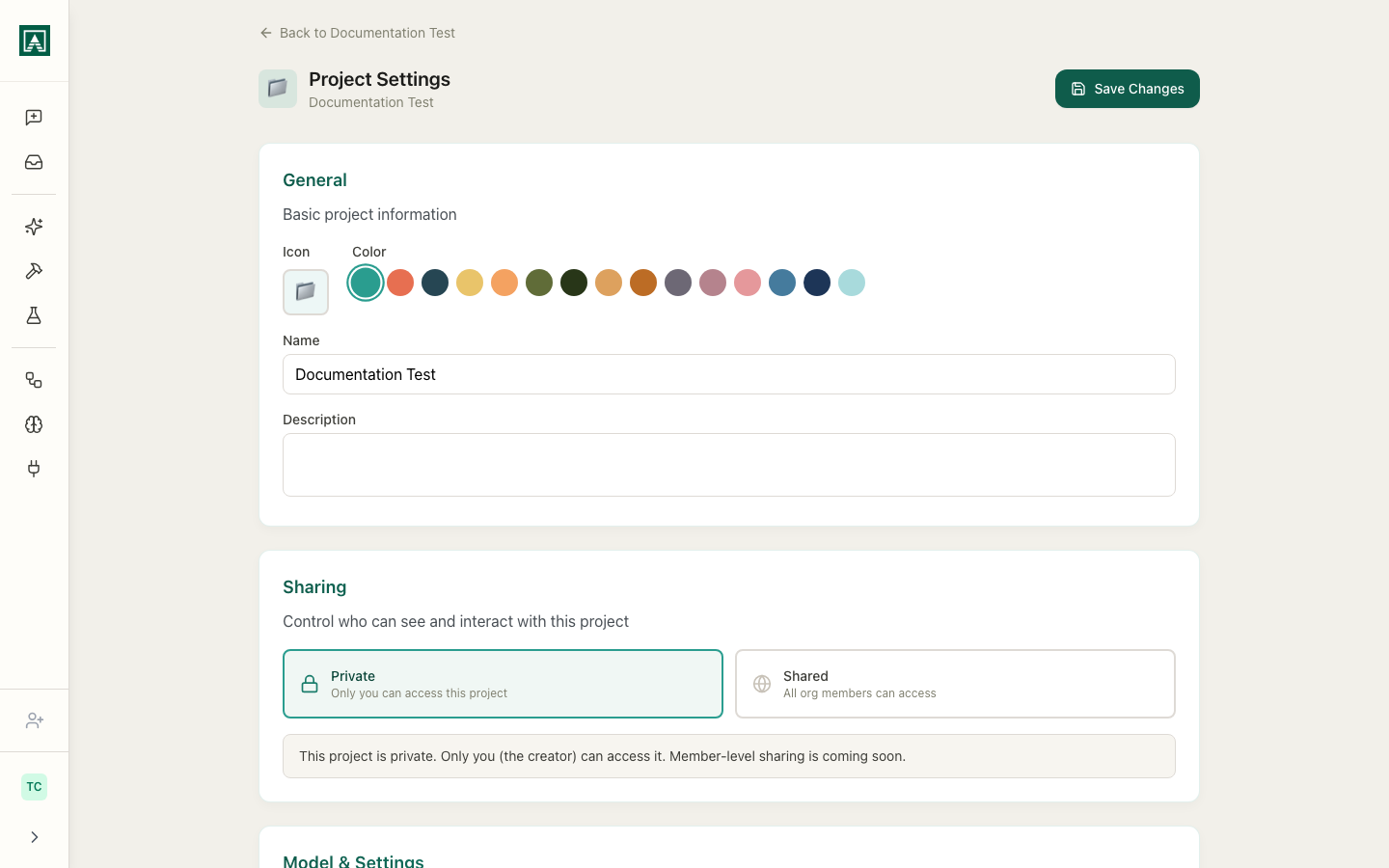 Project Settings